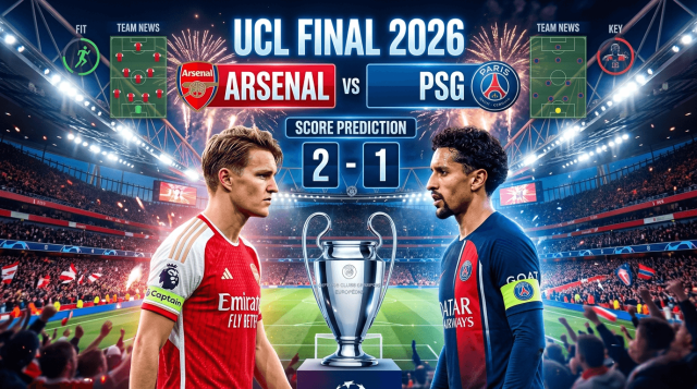 Arsenal vs PSG UCL Final 2026