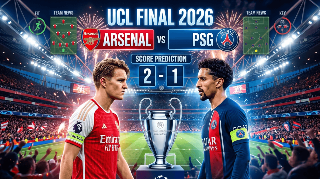 Arsenal vs PSG UCL Final 2026