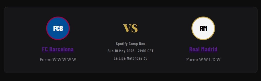 El Clásico 2026 Preview: Score Prediction
